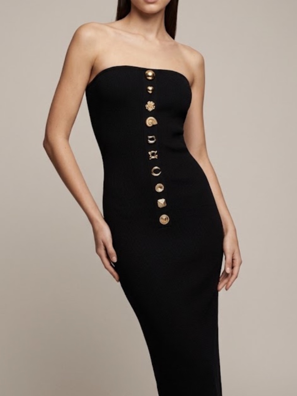Mango strapless midi dress